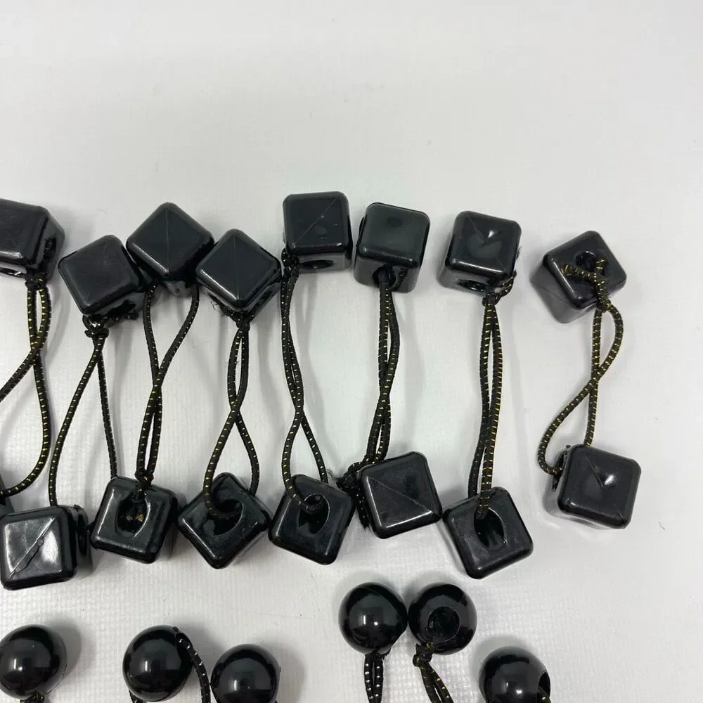 Twin Bead Hair Knocker Pony Tail Holders Bubbles Balls Tie Backs Lot of 22 Sets
